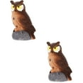 thumbnail image 1 of 2 Count Frog Toys Animals Figurines Owls Ornament Colorful Decor Garden, 1 of 8