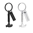 thumbnail image 1 of 2 Pieces Pack Forever / Always in My Heart - Hammer Urn Keyring for Ashes Keychain Urn Cremation Jewelry Memorial Keepsake Jewelry W/Funnel Filler Gifts for Women Men, 1 of 1