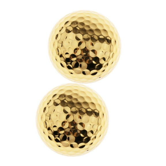 2 Pieces / Pack Golf Practice Ball Golden, Clearly Visible Putting Green