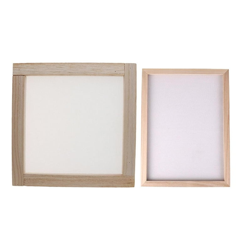 2 Pieces Paper Making Wooden Paper Making Mould Papermaking Screen