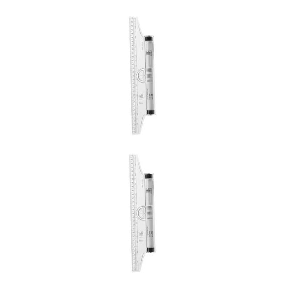 2 Pieces Parallel Roller Ruler Measure Bulk Scale Student Use