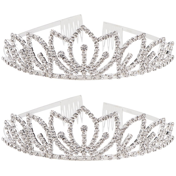 2 Pieces Party Flowers Wedding Hair Accessories Bobby Pins for Women Head Bands Bride