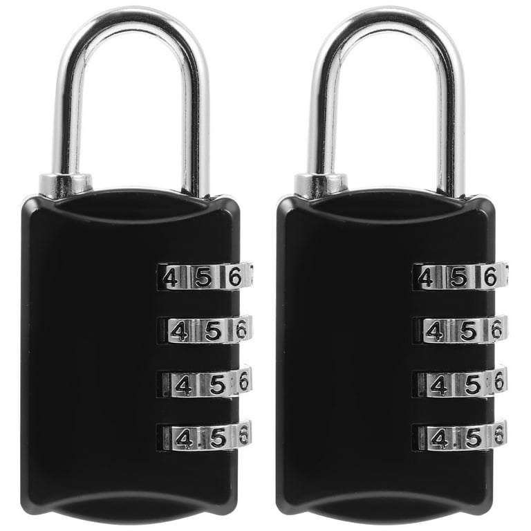 2 Pieces Password Combination Lock for Gym Locker Heavy Duty Portable Travel, Size: 7X3X1.4CM, Black
