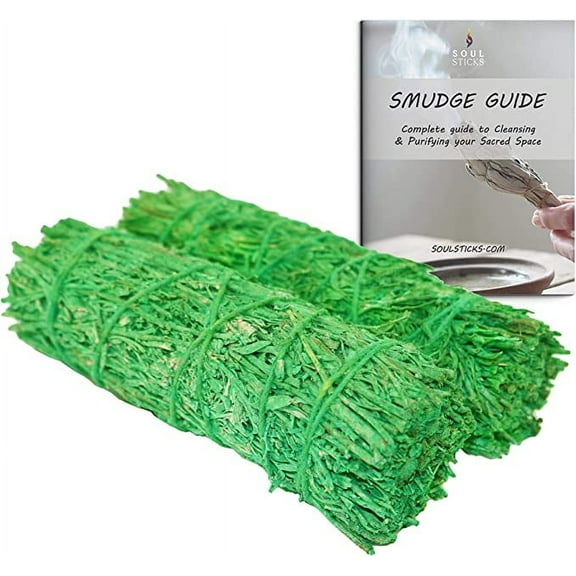 2 Pieces Patchouli Scented Sage Smudge Sticks 2pc with Essential Oils, Resins and Fragrance Oil
