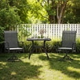 thumbnail image 1 of Outdoor Dining Chairs Set of 2, 360° Swivel Patio Chairs with Textilene Fabric, All-Weather Metal Armchair with Ergonomic Design, Rust-Resistant for Backyard Garden Balcony, 1 of 7