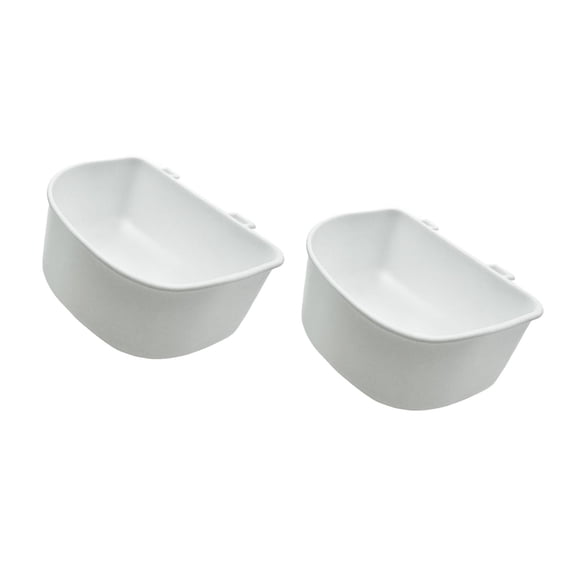 2 Pieces Pet Hanging Food Bowls Dog Crate Feeder Cage Accessory Easy Clean PP Material for Puppy and Kitten