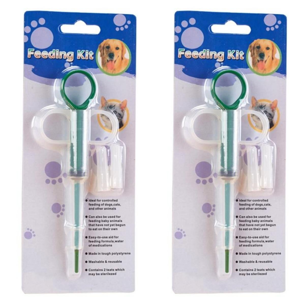 2 Pieces Pet Pill Plunger Popper,for Small Cats Dogs Pill Dispenser Shooter, Pet Piller Soft Tip