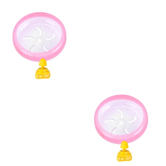 2 Pieces Small Animal Exercise Wheels for Hamsters and Pets, Quiet Running Pet Toy for Hamster Workout and Activity