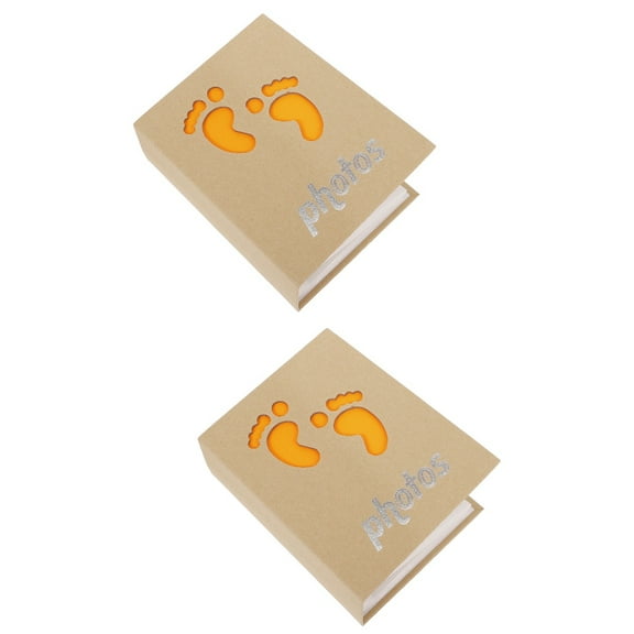 2 Pieces Photo Album Keepsake Baby Growth Recording Book Holds Wedding Boy Newborn