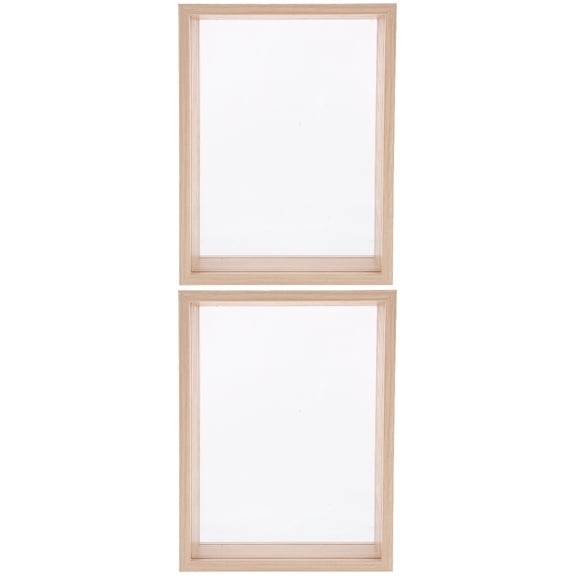 Set of 2 Dried Flower Display Frames for Picture and Specimen Stand Decoration