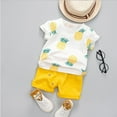 thumbnail image 1 of 2 Pieces Pineapple Printed T-shirt &amp; Shorts for Toddler Boy Set - 2-3 Years, 1 of 1