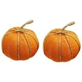 2 Pieces Plaid Fabric Pumpkins Festival Burlap Pumpkins Burlap Pumpkins