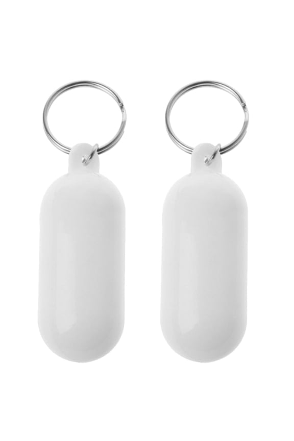 2 Pieces Plastic Key Float Keychain Floating Key Chains for Outdoor Boatings Fishing Surfing Marine Floating Key Holder