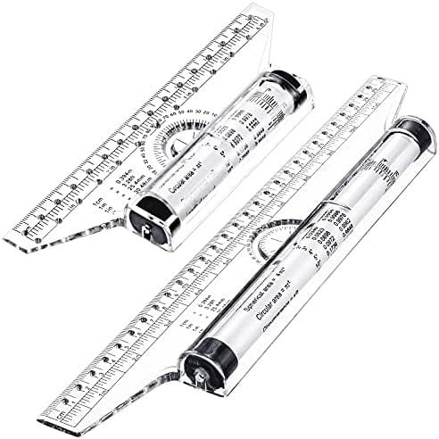 2 Pieces Plastic Measuring Rolling Ruler Drawing Parallel ...