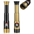 thumbnail image 1 of 2 Pieces Plastic Pirate Telescope Toy Portable Adjustable Mini Retro Telescope Mini Plastic Pirate Captain Monocular Telescopes Toy for Party Favor Supplies, Bronze and Black, 1 of 7