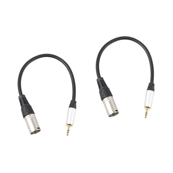 RENACLIPY Renaclipy 3.5mm to Xlr Audio Cable for Speaker and Stereo Mics Black 2Pcs