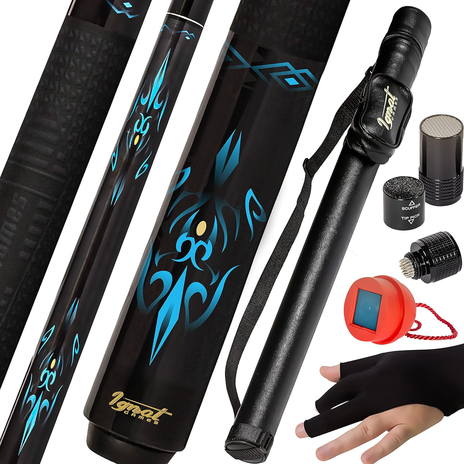 2Pieces Pool Cue Stick 58" Canadian Maple Professional Billiard Pool