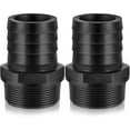 2 Pieces Pool PVC Fittings 2" Adapter Barbed Hose Fittings Barbed x NPT