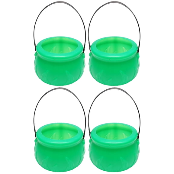 2 Pieces Pot Buckets Flame Pail St Patrick's Day Supply Candy Container