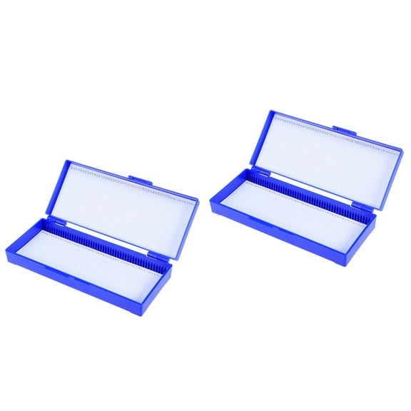 Set of 2 Prepared Microscope Slides with Storage Case for Educational and Scientific Use