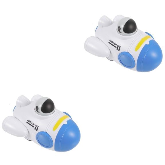 2 Pieces Press The Aerospace Pull-back Car Model Baby