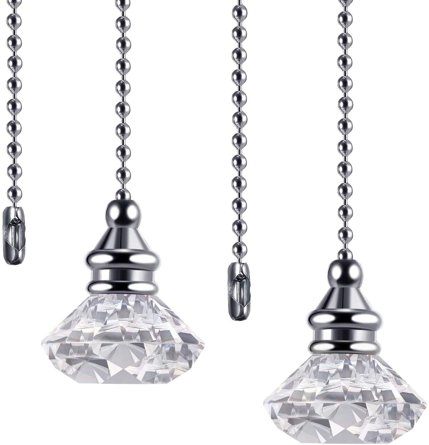 2 Pieces Pull Chain Ceiling Fan Pull Chain Ornaments Light Pull Chain Extension Decorative