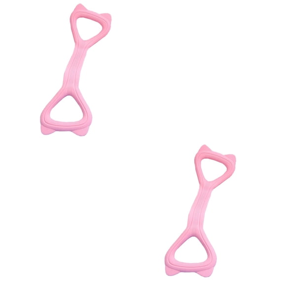 2 Pieces Pull Rope Gym Fabric Resistance Bands Electronic Elizabeth Circle Work Pink