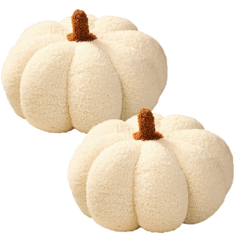 White pumpkin pillows hotsell