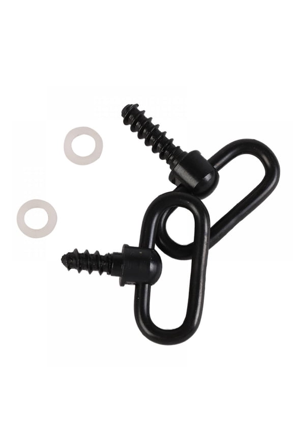 2 Pieces QD Tactical Strap Buckle Wooden Brace Strap Buckle Strap Ring - Black