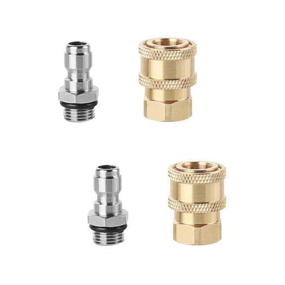 FUEENIRVA Solid Brass Quick Coupler Set, Assorted Color, High Pressure, Easy Installation, Home Use, 2Pcs