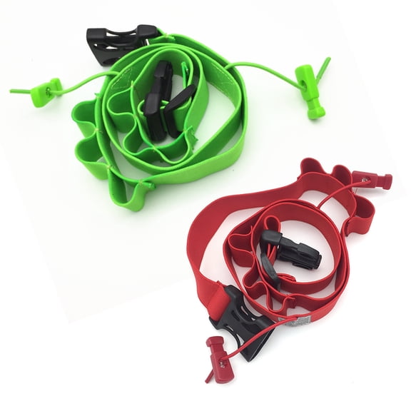 2 Pieces Race Number Belt With 6 Gel Loops For Running Cycling Triathlon Marathon - red+green