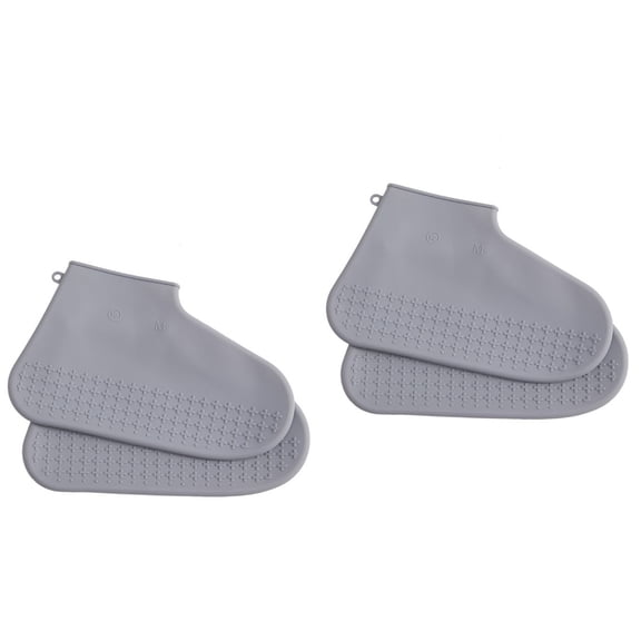 SOPOTUTU Gray Anti- Silicone Shoe Protectors for Rainy Weather, 2 Pieces, Shoe Covers