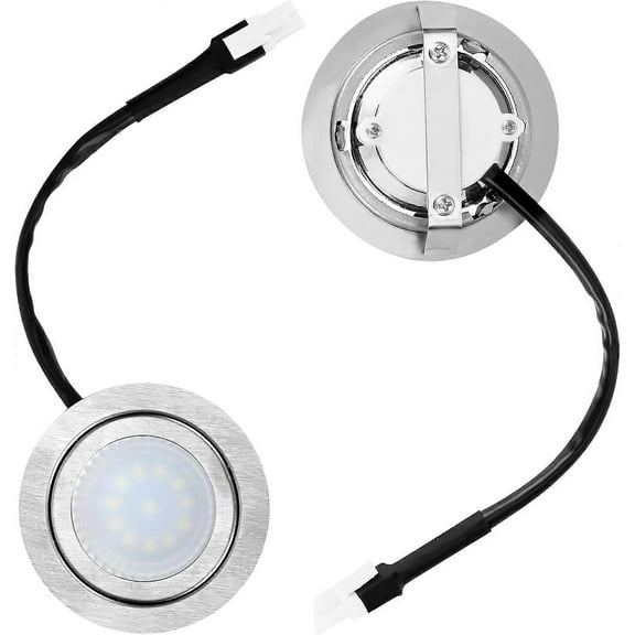 2 Pieces Range Hood LED Bulbs, LED Replacement Recessed Stainless Steel Kitchen Range Hood Bulbs DC 12V