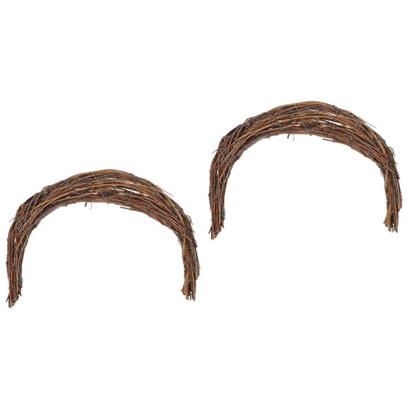 2 Pieces Rattan Smilax Glabra Wreath Rustic Home Decoration