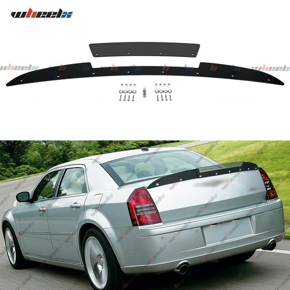 2 Pieces Rear Wickerbill Spoiler Compatible with 2005-2010 Chrysler 300 SRT, Wicker Bill Trunk Tail Deck Lid Wing Lip with RivNut Tool Fits for 2005 2006 2007 2008 2009 2010