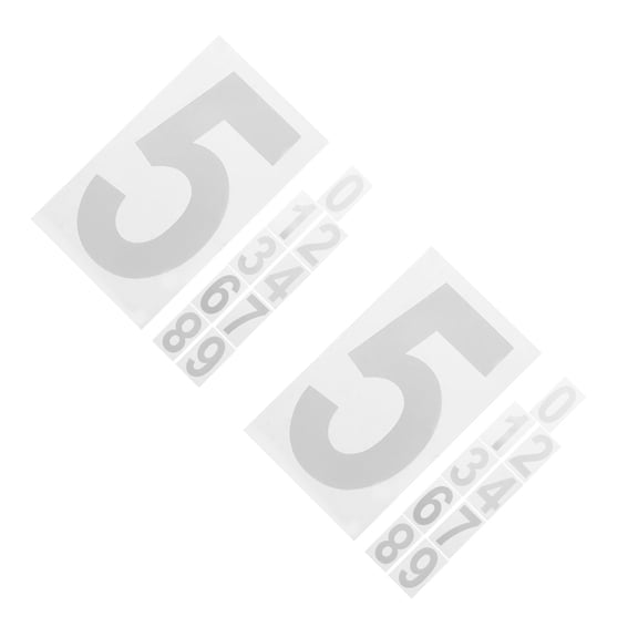 SKISUNO White Reflective Number Stickers, Easy to Apply Decorative Decals, 10 Sets for Outdoor Use and Vehicle Marking
