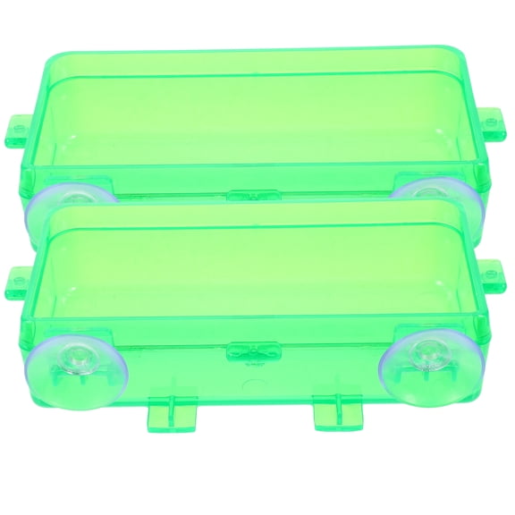 2 Pieces Reptile Accessory Tank Accessories Feeder Feeding Tongs for Reptiles Green