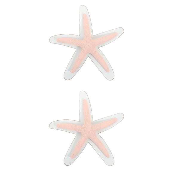 2 Pieces Resin Star Shaped Craft under The Sea Party Decorations Aesthetic Room Pool Pink