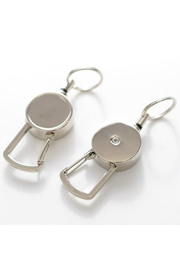 2 Pieces Retractable Keychain Clasp Key Buckle