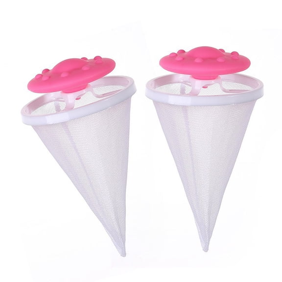 2 Pieces Reusable Floating Hair Catcher For Washing Machine Lint And Pet Hair Removal Meshes Efficient Hair Removal