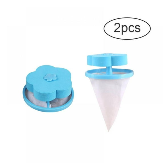 2 Pieces Reusable Washing Machine Lint Catcher, Pet Hair Lint Mesh Remover, Floating Lint Mesh Bag, Washer Lint Traps, Hair Filter Net Pouch Washer Hair Catcher for Household Tool