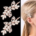 thumbnail image 1 of 2 Pieces Rhinestone Bridal Hair Clips Leaf Bridal Wedding Hair Pins Crystal Hair Clips Silver Rhinestone Jewelry Barrette for Brides Bridesmaids Flower Girls, 1 of 4