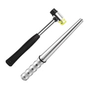 2 Pieces Ring Sizer Measuring Tool Ring Mandrel with Jewelry Rubber Mallet for DIY Jewelry Making for Adults