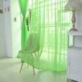 thumbnail image 1 of 2 Pieces Rod Pocket Sheer Curtains Light Blocking for Bedroom and Patio Door Window Treatment Home Decor 32x80Inch Green, 1 of 4