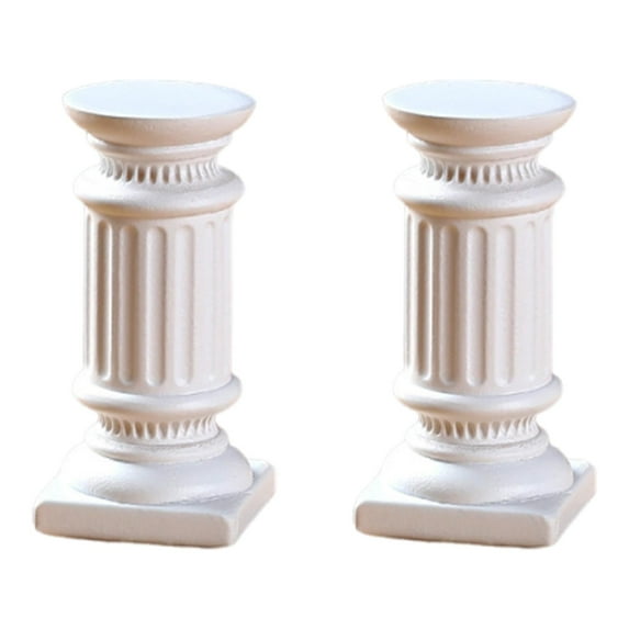 2 Pieces Roman Pillar Greek Columns Statues Mini Resin for Wedding Table Centerpieces and Home Decor