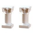 thumbnail image 1 of 2 Pieces Roman Pillar Holders Mini Statues Decorations Candlestick Function for Dinner Party and Church Decor, 1 of 9