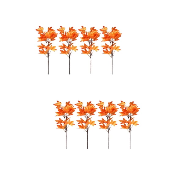 2 Pieces Artificial Maple Leaf Branch Garland for Kitchen Table Decor, Autumn Room Decoration, Fall Leaves Twig