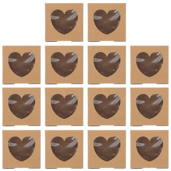 2 Pieces Roti Biscuit Kraft Paper Baking Box Bakery Boxes with Window Baby