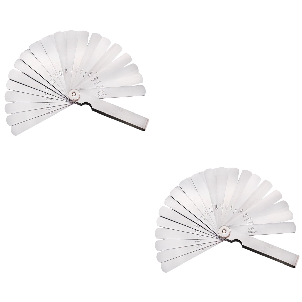 2 Pieces Ruler Feeler Gauge Handle Thickness Gap Measuring Tool 32 ...