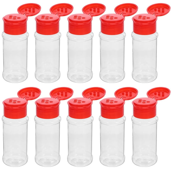 2 Pieces Salt Bottle Spice Jar Pepper Shaker Seasoning Jars Red